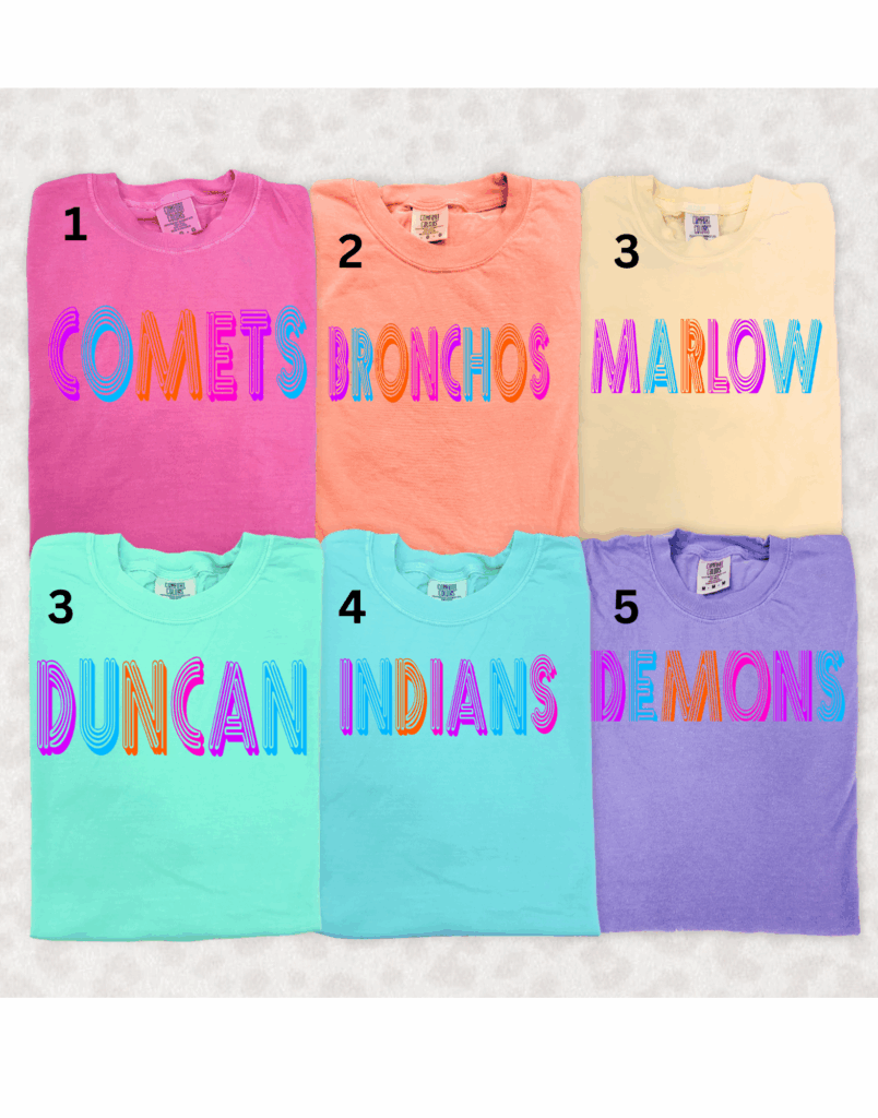 Neon Color Duncan The Red Tin Custom Screen Printing DTF Transfers neon-color-duncan-the-red-tin-custom-screen-printing-dtf-transfers